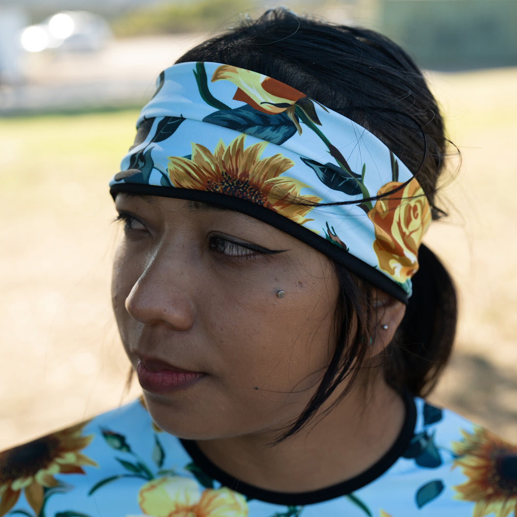 Lynt Reversible Stretch Headband in Sunflower