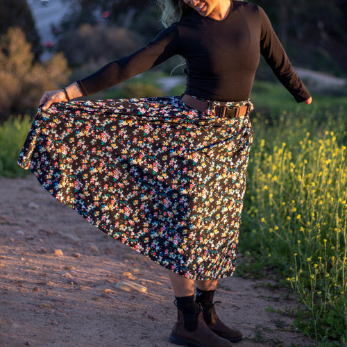 Lynt Pocket Maxi Skirt in Flower Bed